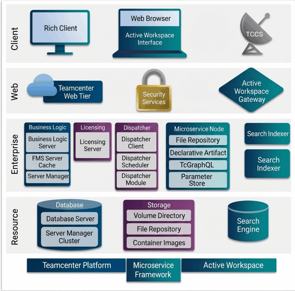 Teamcenter Active workspace architecture in details. - Global PLM